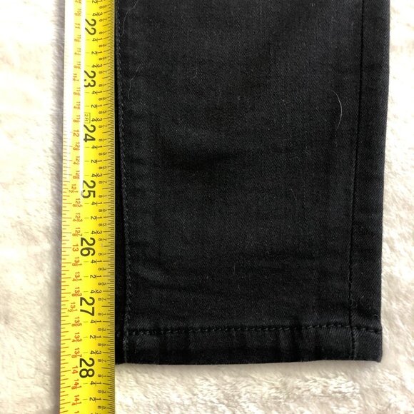 Bootlegger Black Push Up High Rise Double Button Skinny Jeans Size 26 - Picture 12 of 13